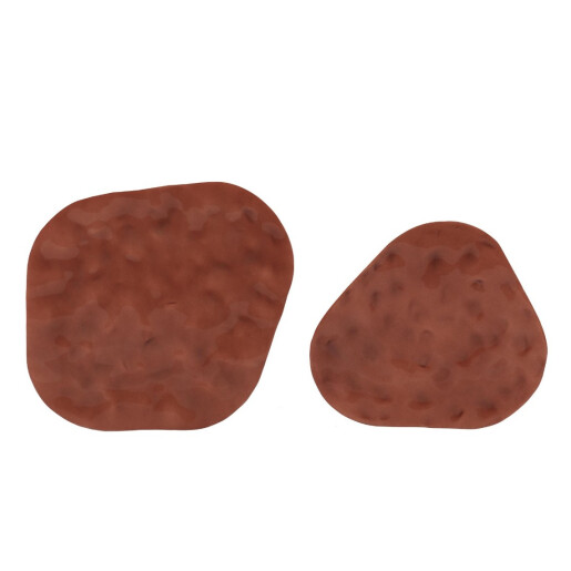 Set 2 masute otel caramiziu Jasleen 35x33x45h; 47x42x45h