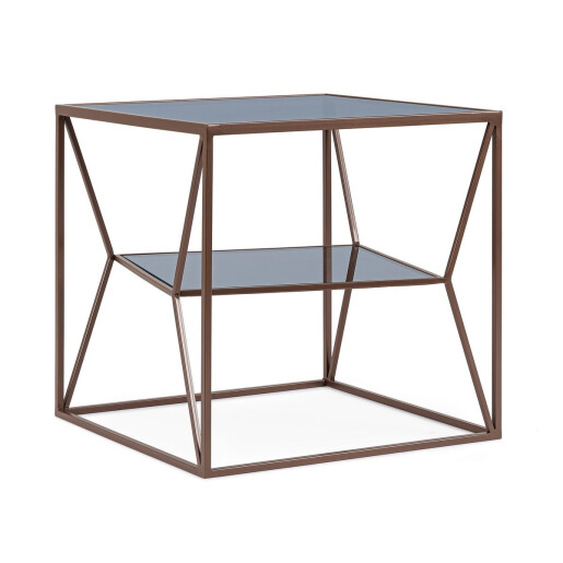 Masuta otel maro coin sticla Hydra 45x45x45 cm