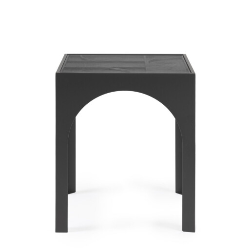 Masuta otel negru sticla Archie 45x45x55 cm