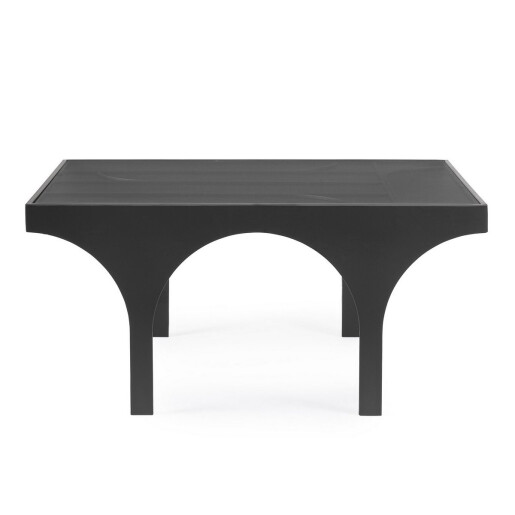 Masuta otel negru sticla Archie 80x60x38 cm
