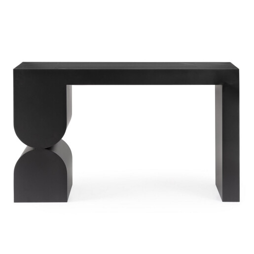 Consola otel negru sticla Archie 120x32x75 cm