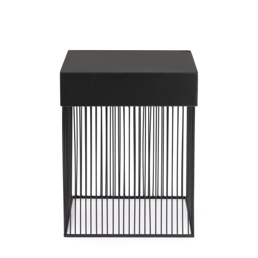 Masuta otel negru Yasline 40x40x50 cm