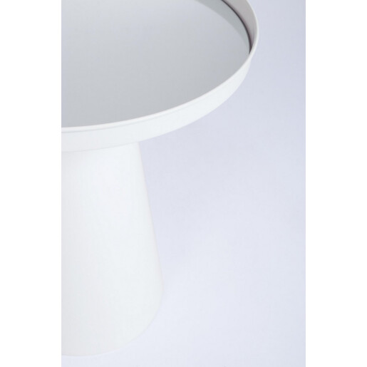 Set 2 masute otel alb oglinda Reflex Ø36x40h; ø40,5x47,5h