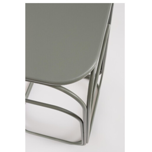 Set 2 masute cafea otel maro verde salvie Clarity 30.5x30.5x51h; 36x36x61h