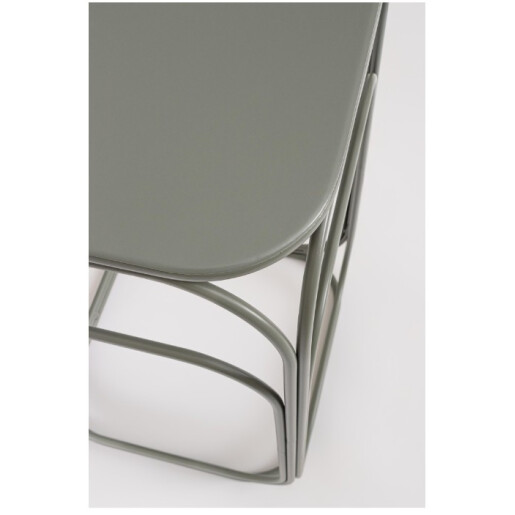 Set 2 masute cafea otel maro verde salvie Clarity 51x30.5x55h; 56x36x59.5h