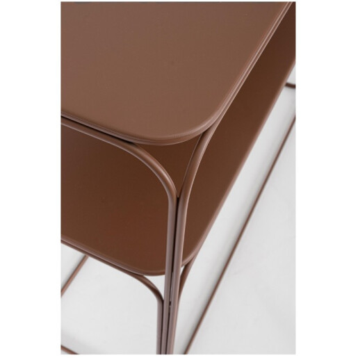 Set  consola, 2 masute cafea otel maro verde salvie Clarity 30x30x50h; 30x30x50h; 105x32x77h