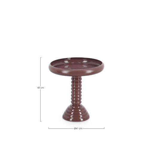 Masuta cafea otel maro mauve Angada Ø41x43h