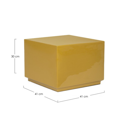 Masuta cafea otel ocru Amoda 41x41x30h