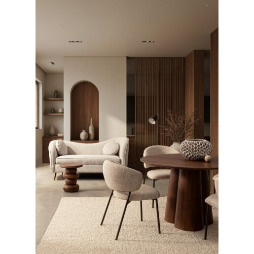 Masuta cafea lemn mango maro Lopez Ø40x45h