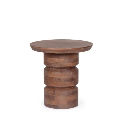 Masuta cafea lemn mango maro Cortez Ø55x56h