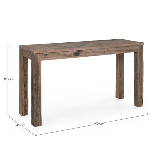 Consola lemn maro Kaily 140x45x80h