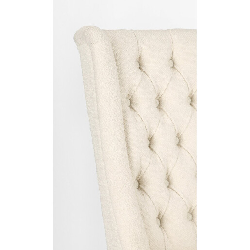 Set 2 scaune lemn maro textil natur Columbia 51x63x104 cm