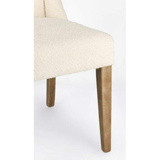 Set 2 scaune lemn maro textil natur Columbia 51x63x104 cm