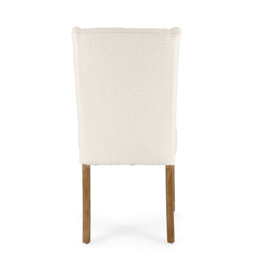Set 2 scaune lemn maro textil natur Columbia 51x63x104 cm