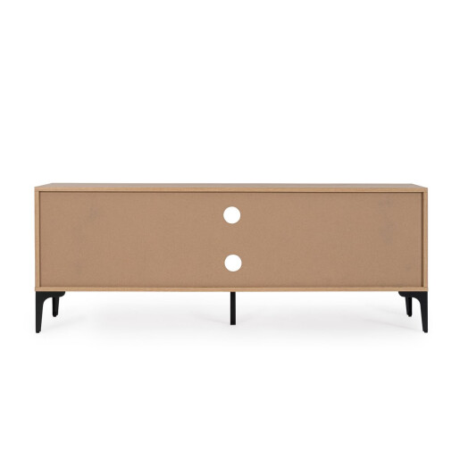 Comoda TV mdf natur otel negru Melys 140x40x52h