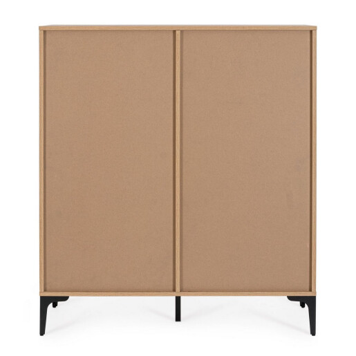 Comoda mdf natur otel negru Melys 100x40x115h