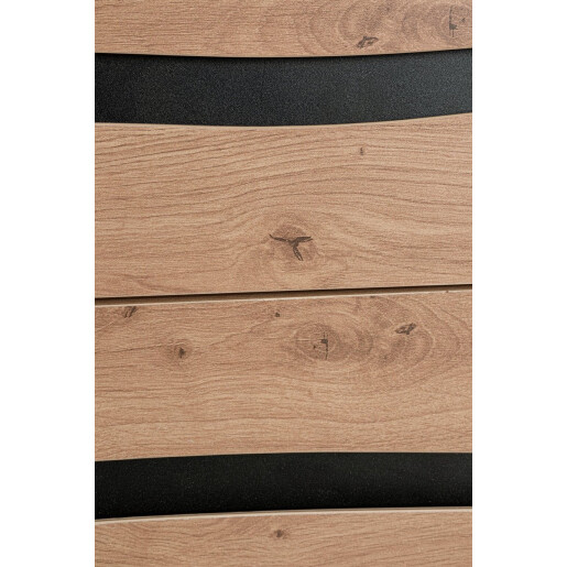 Consola mdf natur otel negru Melys 100x30x75h