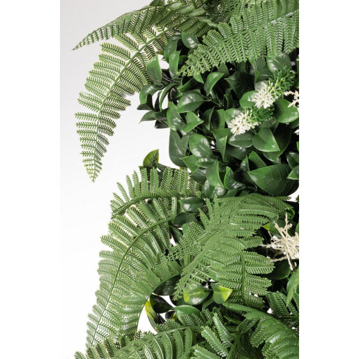 Panou plante artificiale verzi albe 100x100 cm