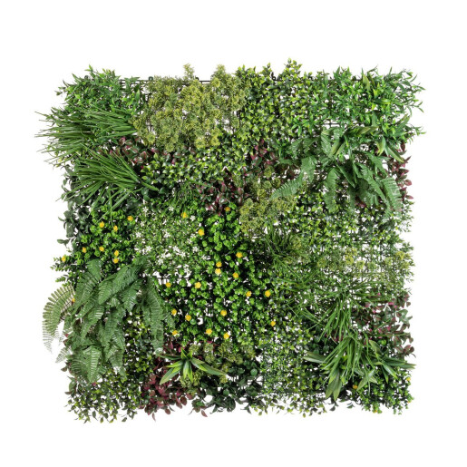 Panou plante artificiale multicolor 100x100 cm