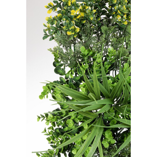 Panou plante artificiale verzi galbene 100x100 cm
