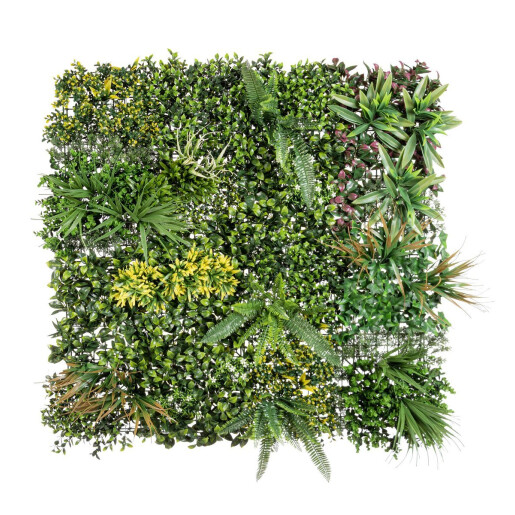 Panou plante artificiale verzi galbene 100x100 cm