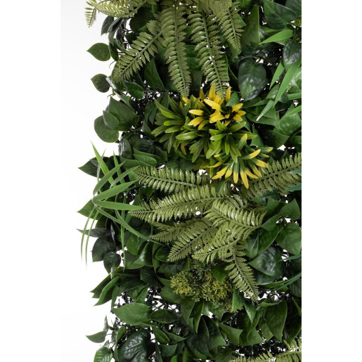 Panou plante artificiale verzi galbene Hawaian 100x100 cm