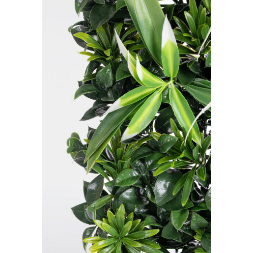 Set 4 panouri plante artificiale verzi albe 50x50 cm