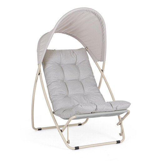 Fotoliu gradina textil otel bej Taito 113x86x142h