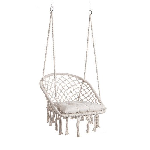 Set 2 hamace bumbac alb Javier 88x69x130 cm