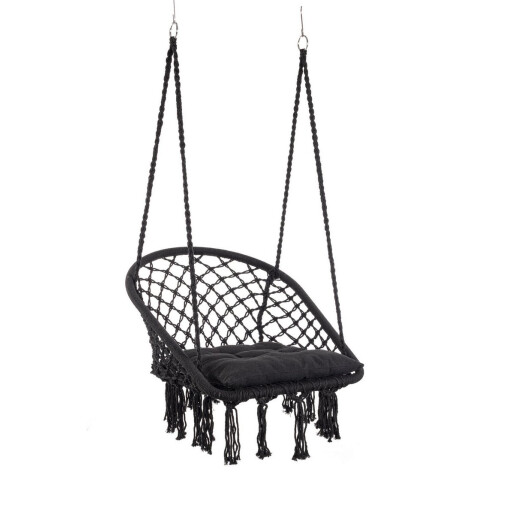 Set 2 hamace bumbac negru Javier 88x69x130 cm