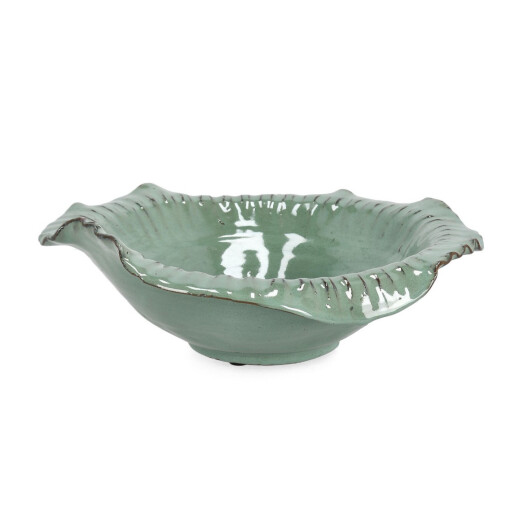 Bol decorativ teracota verde Esma Ø34,5x12h