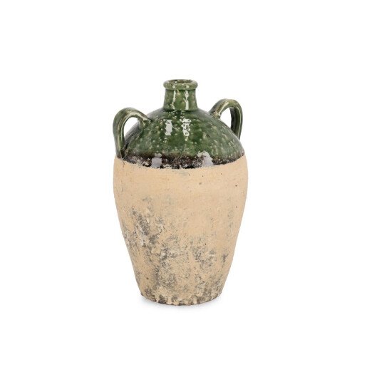 Vaza flori teracota verde natur Amphora 21,5x19,5x33,5h