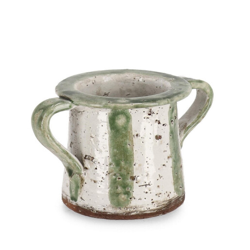 Vaza flori teracota verde maro bej Rune 18,5x13,5x12,5h