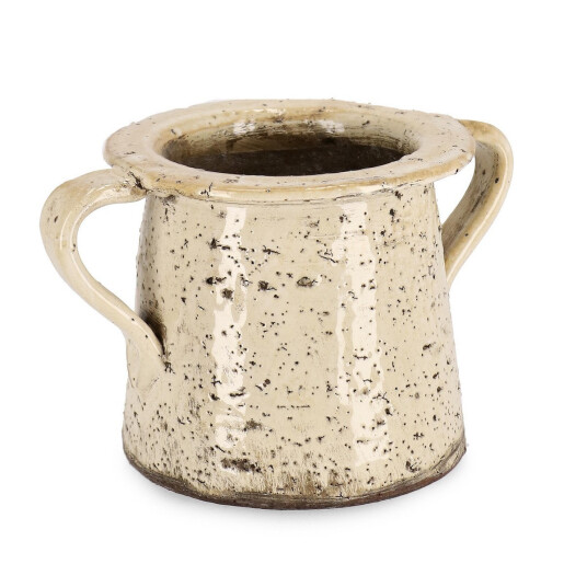 Vaza flori teracota maro bej Rune 22x16x15,5h