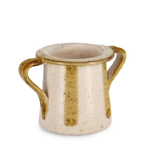 Vaza flori teracota galben bej Rune 18,5x13,5x12,5h
