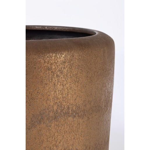 Vaza flori teracota bronz Pathom Ø35x58h