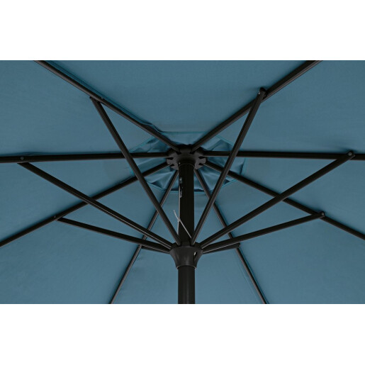 Umbrela gradina textil albastru otel negru Kalife Ø300x242h
