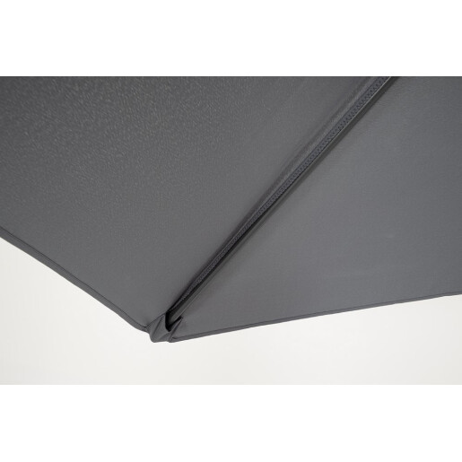 Umbrela gradina textil gri otel negru Kalife Ø270x235h