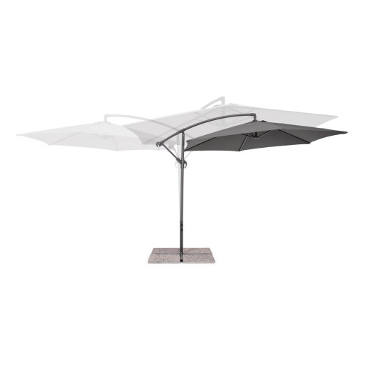 Umbrela gradina gri charcoal Nizza Ø300x235h
