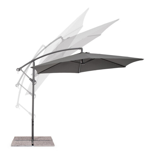 Umbrela gradina gri charcoal Nizza Ø300x235h
