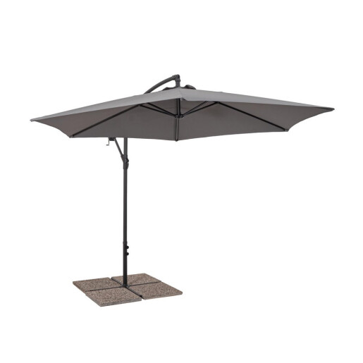 Umbrela gradina gri charcoal Nizza Ø300x235h