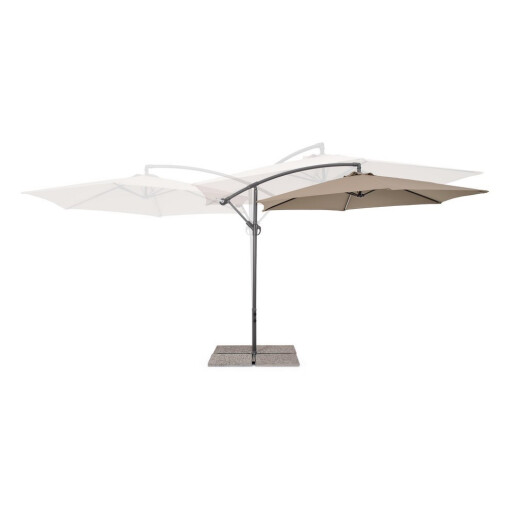 Umbrela gradina gri charcoal  taupe Nizza Ø300x235h