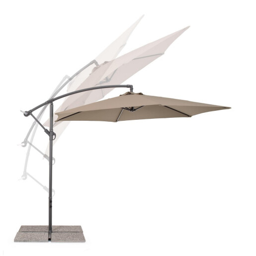 Umbrela gradina gri charcoal  taupe Nizza Ø300x235h