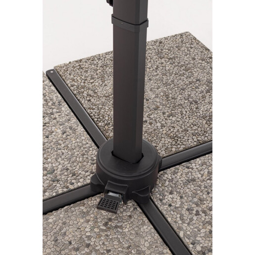 Umbrela gradina gri charcoal Siviglia 300x300x235h