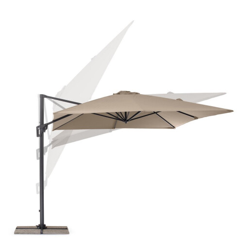 Umbrela gradina gri charcoal taupe Porto 300x300x245h