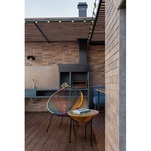 Set 4 fololii otel textil multicolor Parker 72x78x89h