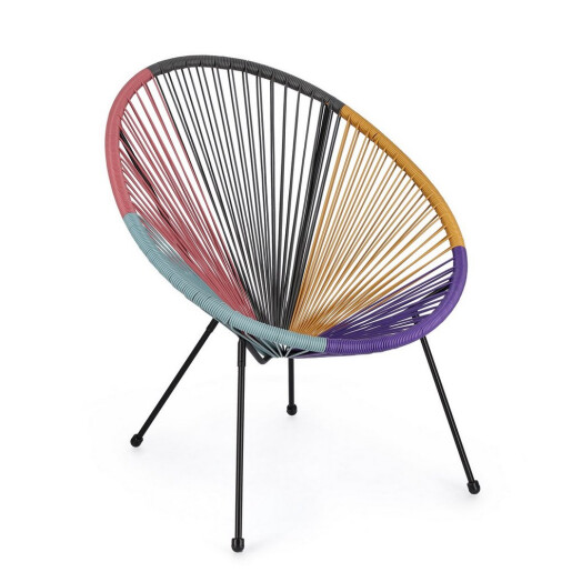 Set 4 fololii otel textil multicolor Parker 72x78x89h