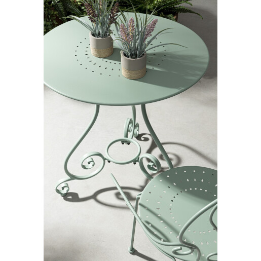 Masa otel verde menta Etienne 70x72 cm