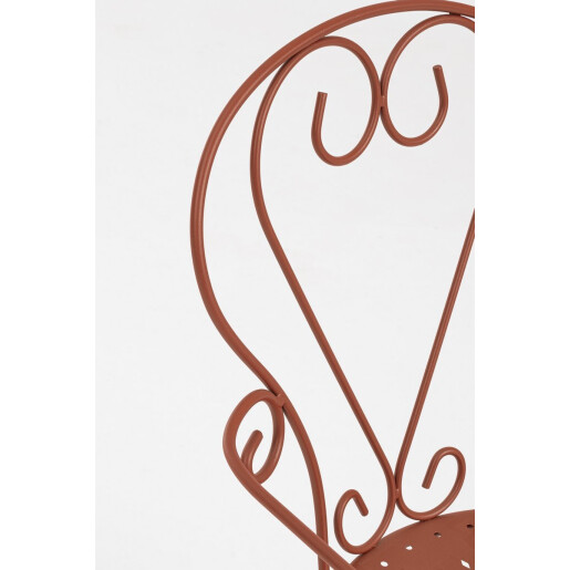 Set 4 scaune otel caramiziu Etienne 49x49x89 cm