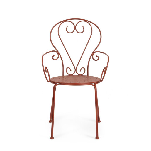 Set 4 scaune otel caramiziu Etienne 49x49x89 cm